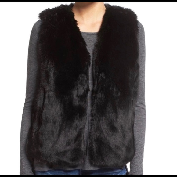Madewell Black Faux Fur Vest Size XS - Picture 7 of 10